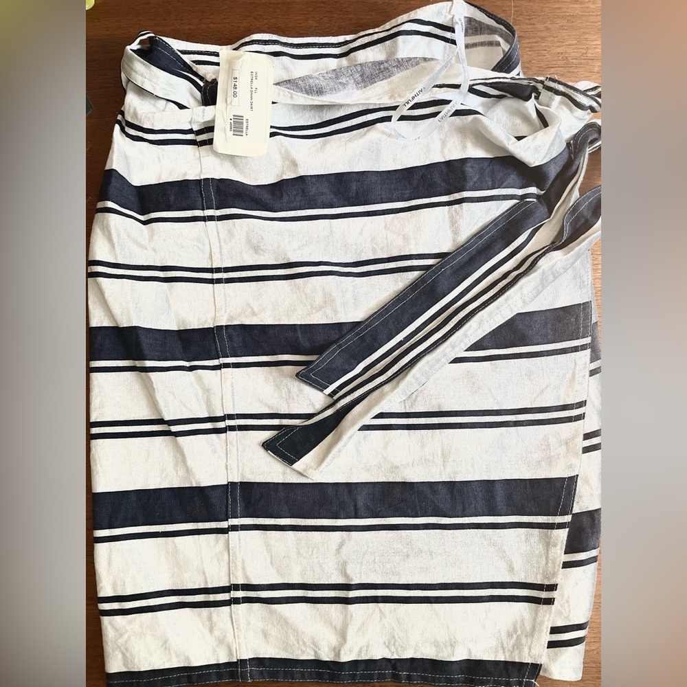 Faithfull the Brand Wrap Linen Skirt, NWT